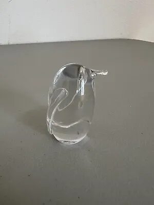 Hadeland Of Norway Crystal Glass Penguin Figurine Paperweight 2.5” Tall • $21