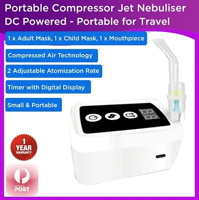 DC Portable Compressor Jet Nebulis Machine For Adults And Kids Digital Display • $75