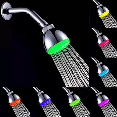 LED Shower Head Automatic 7 Color Changing LED Light Handheld Shower Heads BathⒷ • $19.72