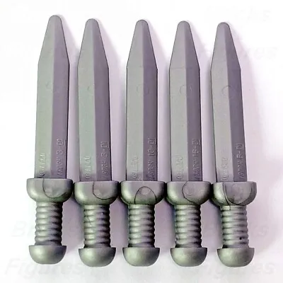 5 X LEGO® Flat Silver Roman Gladius Swords Blades Minifigure Weapon Parts 18034 • $10.99