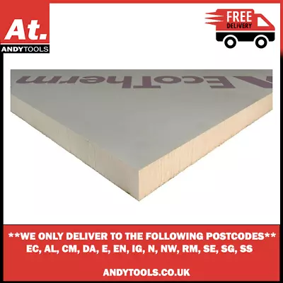 Celotex / Ecotherm / Iko / Xtratherm Rigid PIR Insulation 1200 X 2400 X 75mm • £21.71