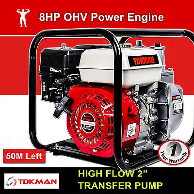 $269.90 • Buy New 2 Inch 2  Petrol High Flow Water Transfer Pump Fire Fighting Irrigation