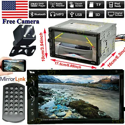 Fit Ford F-150/250/350 6.2 2 DIN Car Stereo DVD CD Player Radio Bluetooth+Camera • $113.28