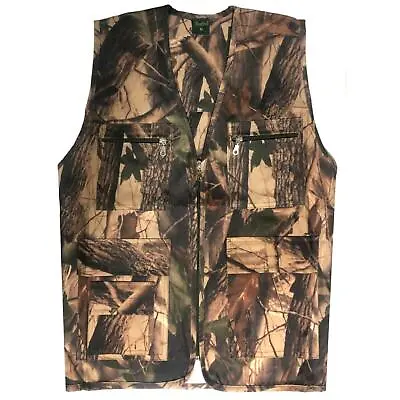 Mens Multi Pocket Vest Hunting Fishing Waistcoat Safari BodyWarmer Gilet Jacket • £14.89