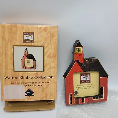 Red Schoolhouse Picture Frame Warren Kimble School House 3x3 In Fetco Country • $9.75