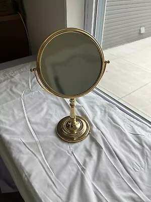 Vintage Metal Tabletop Makeup Mirror • $12