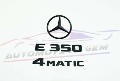 E350 4MATIC Rear Star Emblem Glossy Black Letter Badge Set For Mercedes W213 • $39.99