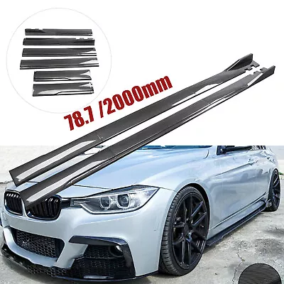 Carbon Fiber Side Skirt Rocker Panel Splitter Lip For F30 E92 E90 E36 E30 328i • $79.99