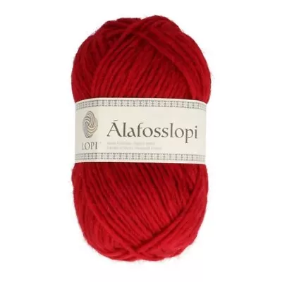 Lopi Alafosslopi Chunky  Icelandic Wool Red   100g - 0047 • £14.99