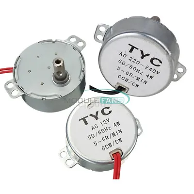 TYC-50 50/60Hz 5/6RPM Synchronous Motor AC 12V/220V 4W CW/CCW For Microwave • $3.75