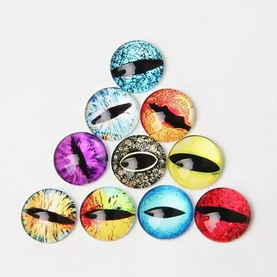 £2.94 • Buy 5 Different Pairs Glass Dolls Eye 12mm DIY Handcraft Animal Eyes Accessories