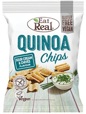 Quinoa Sour Cream & Chive Chips 80g (Eat Real) • £6.10