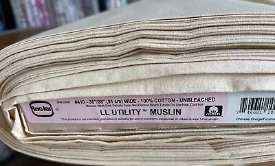 Natural 100% Cotton Muslin Fabric/Textile Unbleached Draping Fabric Sold BTHY • $2.99