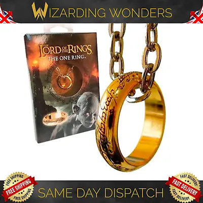 Lord Of The Rings The One Ring Necklace Pendant Chain Official Noble Gift UK • £19.49