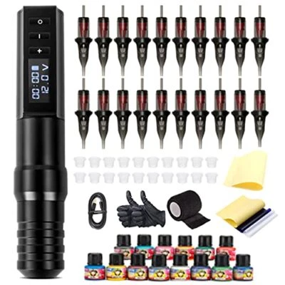 $131.99 • Buy Tattoo Kit - Kiss Of Dragon Wireless Tattoo Machine Pen Kit Complete Rotary Tatt