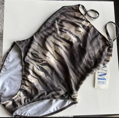 Vintage Via Marina Sport Animal Print Swimsuit One-Piece Size 14 • $45