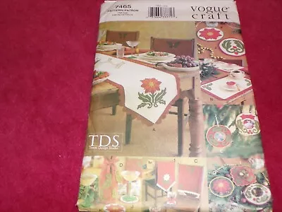 🌺 Vogue #7465 - Beautiful Christmas Home Accessories - Tablescape Pattern  Ff • $11.39