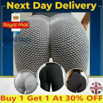 £10.79 • Buy Women Anti-Cellulite Yoga Pants Push Up Tik Tok Leggings Bum Butt Lift Sport Gym
