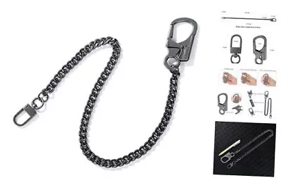  Biker Wallet Chain Heavy Duty Pocket Chain With Round Clasp Men P-black-1pcs • $29.45