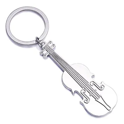 Violin Cello Gifts Keychain For Women Men Music Note Violin Key Ring Christmas  • $16.16