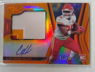2020 Certified Clyde Edwards-Helaire RC Jersey Patch Auto #ed 260/299 Chiefs • $20