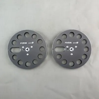 🏅 1 Pair Aluminum FOSTEX Grey 7 1/4'' Take Up Reel For Open Reel Tape Recorder • $90