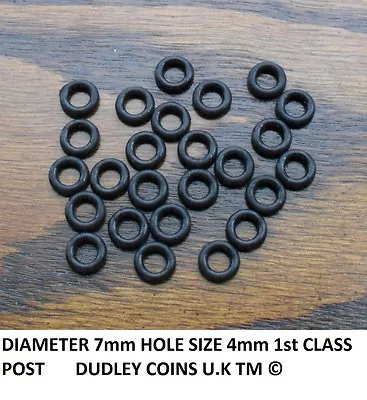 £2 • Buy FREE 🚚 P&P 10 CLEAR OR BLACK 7mm RUBBER O RINGS SEALS SEE MENU