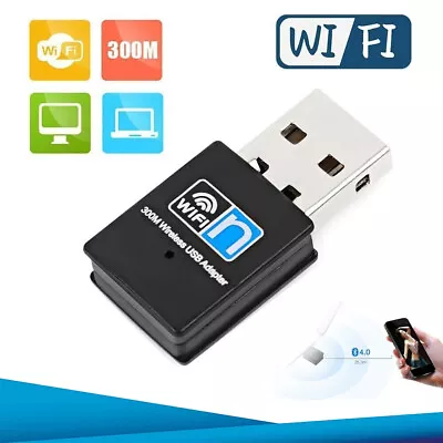 300M Mini Wireless USB Wifi Adapter LAN Network Adapter 802.11n/g/b For WIn10 11 • $7.27