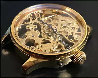 1889 IWC Marriage Watch  Pocket Watch Movement Freemason Fully Engraved Skeleton • $1799