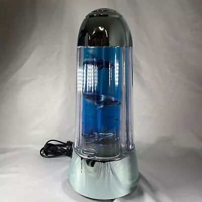 Vintage Rabbit Tanaka Lighted Rotating Undersea Dolphin Motion Lamp 1994 • $49.97