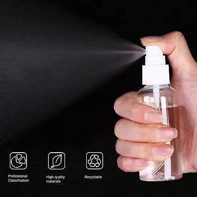 3Pcs Set Spray Mist Bottles With Lids Transparent Reusable Liquid Container MA • £11.17