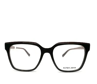 1 Unit New Elton John Black Burgundy Eyeglass Frames 52-17-140 #723 • $102