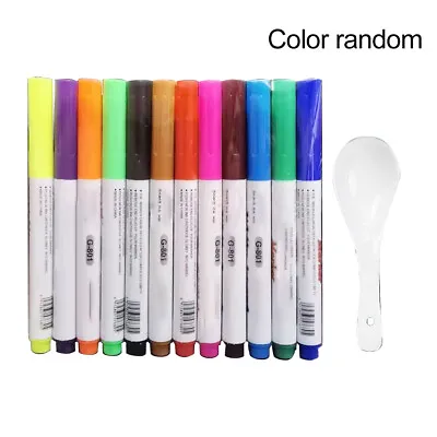 Kids Toy Magical Water Painting Pen Erasable Floating Multi Colors Whiteboard • £5.10