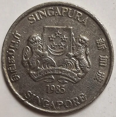 ONE CENT COINS: 1985 Singapore 20 Cents Coin • $1