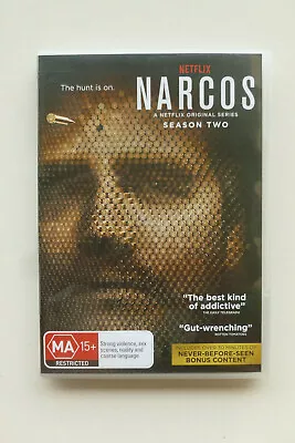 Narcos Season 2 - 4 Disc Set Region 4 DVD - Pablo Escobar TV Show - Free Post • $14