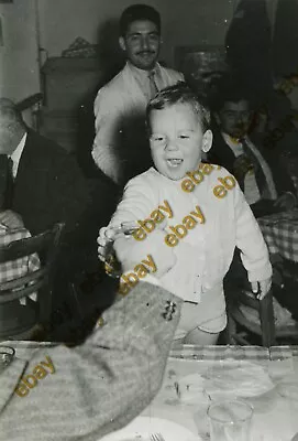 #34326 Greece 1950s. Little Boy In A Tavern. Photo • $8.50