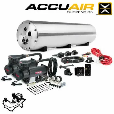 AccuAir PREMIUM PACKAGE WITH VIAIR ENDO 4 CORNER VALVE TANK E+ CONNECT E-LEVEL • $2899.95