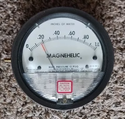 DWYER Magnehelic Pressure Gauge 2001 C- Inches Of Water 0-1.0 • $49.95