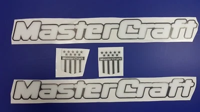 $68.72 • Buy MasterCraft Boat Emblem 22  Black White + FREE FAST Delivery DHL Express -decal