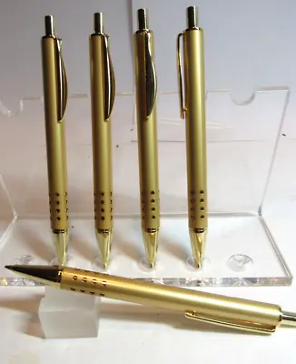 Lot Of 5 Terzetti Vista Heavy Metal Brass Click Top Ballpoint Pen-gold-new 2023 • $8.99