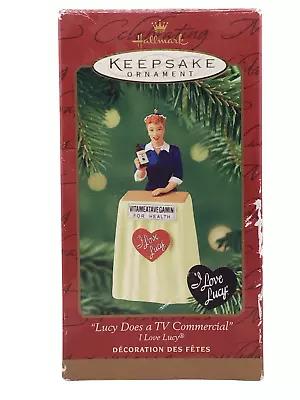 Hallmark Keepsake Ornament I Love Lucy Does A TV Commercial Vitameatavegamin ‘01 • $23.95