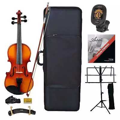 Artist SVN44 Solid Wood Student Violin Package 4/4 Ultimate Pack • $179