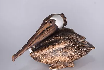 Brown Pelican Sitting Figurine Nautical Theme • $10