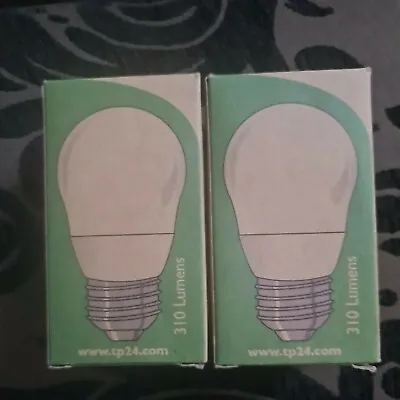 2  LED 4w  E27 White Round Golf Ball Bulbs Lamps TP24  Warm White  CRI80  • £9.95