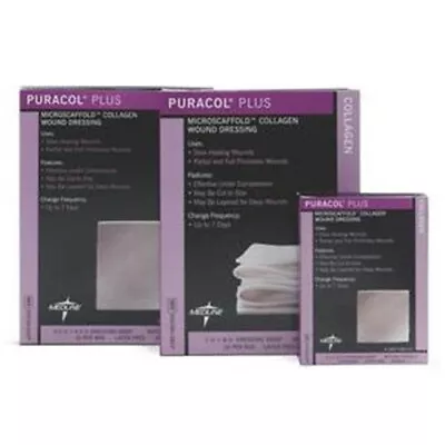 Puracol Plus AG+ Collagen Wound Dressing With Silver 4.25  W X 4.5 _Each • $17