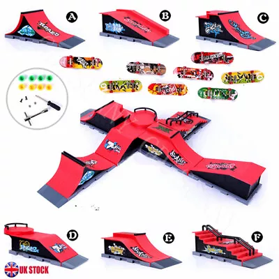 £17.59 • Buy Mini Fingerboard Finger Skateboard & Skate Ramp Skate Park Play Set Kids UK NEW