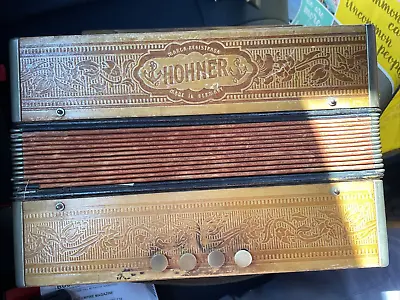 Antique Vintage Button Box Accordion Hohner • $235