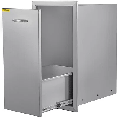 $213.99 • Buy 26  X 13.5  Outdoor Kitchen Drawer BBQ Island Narrow Trash Bin Stainless Steel