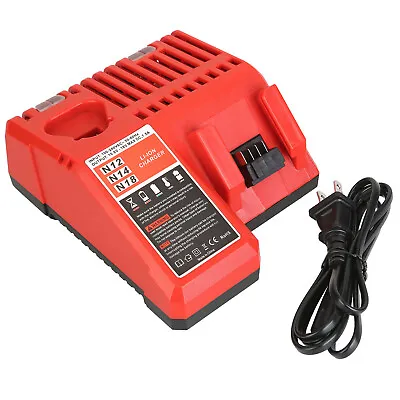 Rapid Charger Compatible With Milwaukee Battery 48-59-1812 48-59-1808 M12 M18 • $30.82