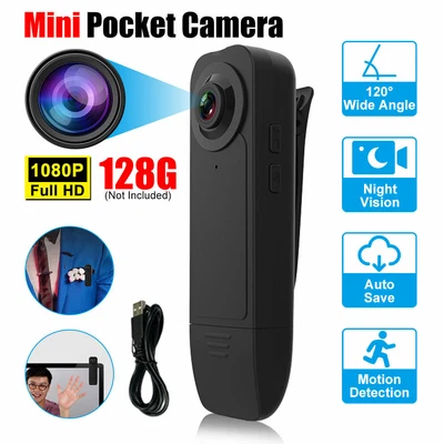 £28.49 • Buy Mini Pocket Pen Camera HD 1080P Full Hidden Portable Body Recorder Video DVR DV